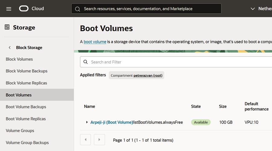 boot volumes